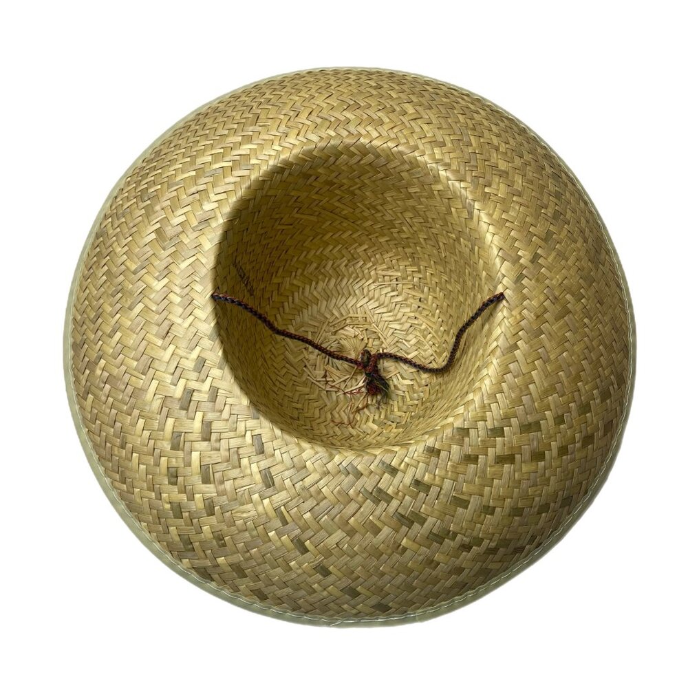 Women's Wide Brim Straw Hat with Adjustable Chin Strap - Picture 4 of 5